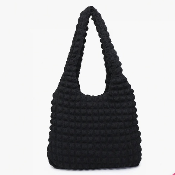 SHEIN Black Quilted puffy hobo bag - Picture 2 of 5